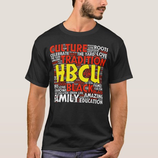 HBCUの赤と白学生または卒業 Tシャツ (正面)