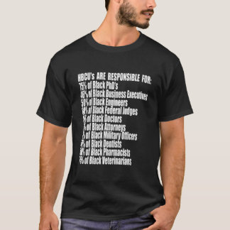 HBCUはミョウバン統計を担当White794 Tシャツ