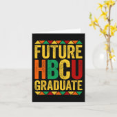 Hbcuグラッドブラック歴史月2024アパレル カード (黄色い花)
