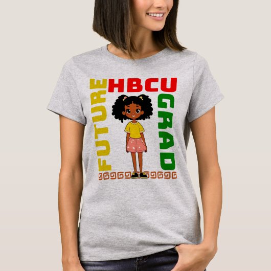 HBCUグラードヒストリカルブラックカレッジガール Tシャツ (正面)