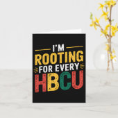 Hbcuブラック歴史月私はすべてのHbcのために根を張っている カード (黄色い花)