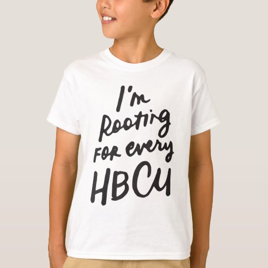 HBCUブラック歴史月HBCごとに応援している Tシャツ (正面)