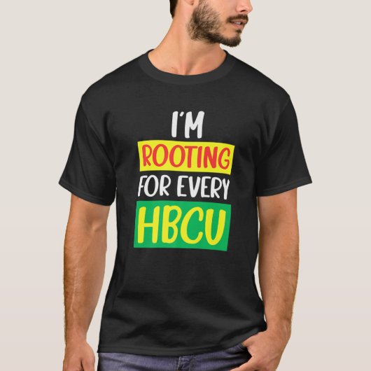 HBCUブラック歴史月HBCごとに応援している Tシャツ (正面)