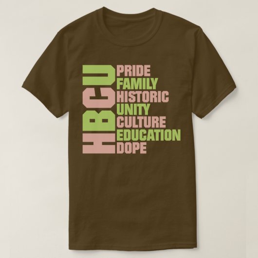 Hbcuプライド Tシャツ (デザイン正面)
