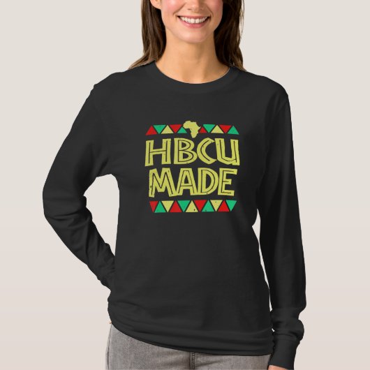 Hbcuメイドアフロブラック Tシャツ (正面)