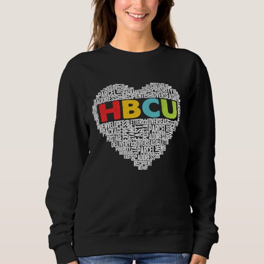HBCU卒業生HBCU卒業衣装高校ハート スウェットシャツ (正面)