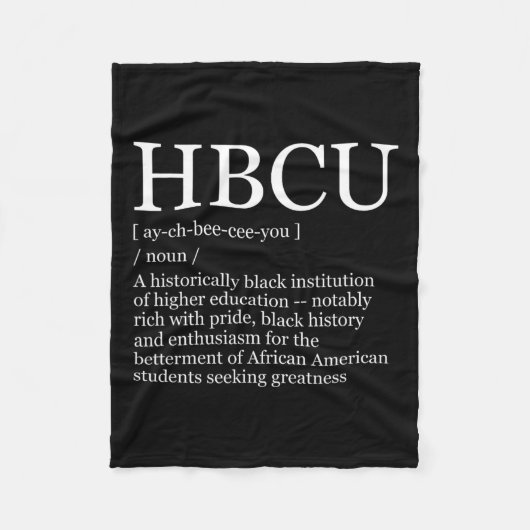 Hbcu大学ブラックヒストリー月 フリースブランケット (正面)