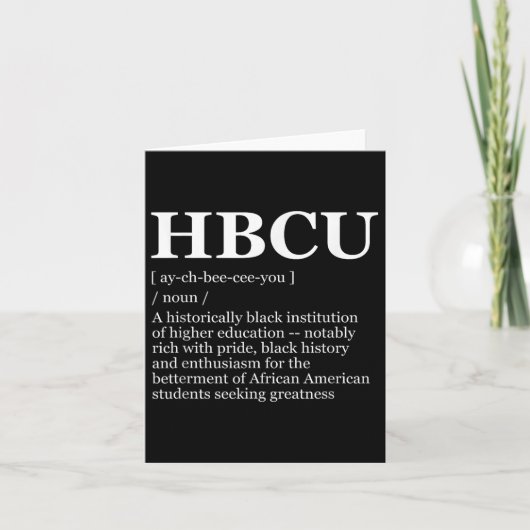 HBCU大学 ブラックヒストリー月間 モノクロ カード (正面)
