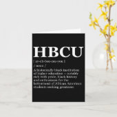 HBCU大学 ブラックヒストリー月間 モノクロ カード (黄色い花)