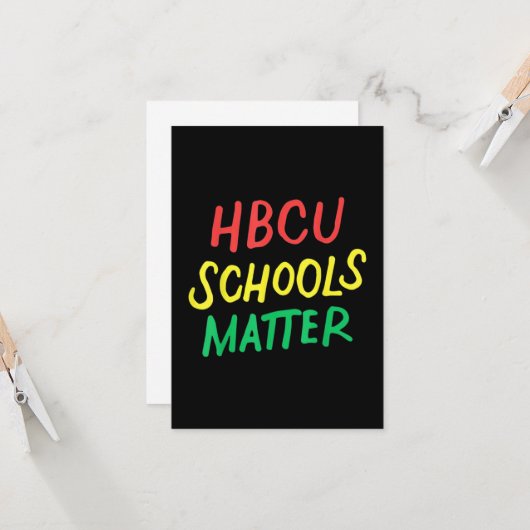 HBCU学校問題 カード (正面/裏面インサイチュ)