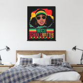 HBCU学校物質ヴィンテージ キャンバスプリント (インサイチュ (寝室))