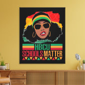 HBCU学校物質ヴィンテージ キャンバスプリント (インサイチュ (リビング))