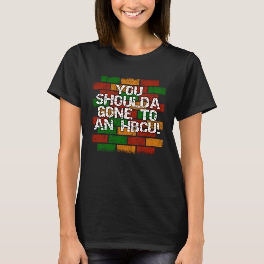 HBCU学生または卒業ブラッギング Tシャツ (正面)