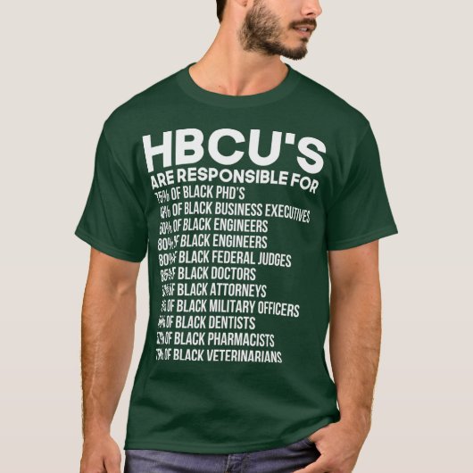 HBCU成功の統計HBCUアラムHBCUプライド Tシャツ (正面)