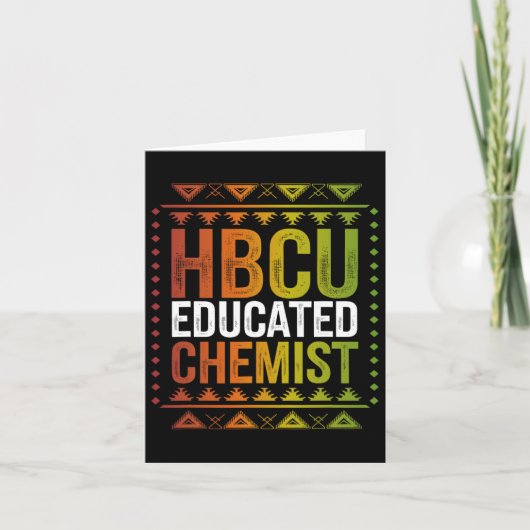 Hbcu教育を受けた化学者ブラック歴史月未来G カード (正面)