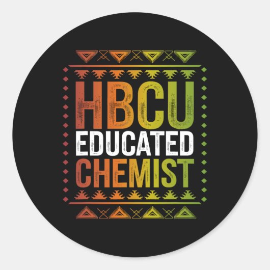 Hbcu教育を受けた化学者ブラック歴史月未来G ラウンドシール (正面)