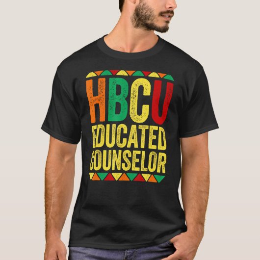 Hbcu教育カウンセラー歴史ブラック Tシャツ (正面)