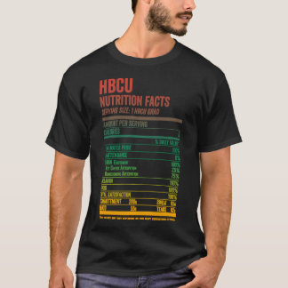 HBCU栄養ファクトShirt American Black History Tシャツ