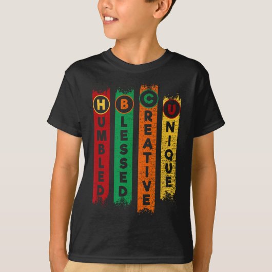 Hbcu腐植賛美クリエイティブブユニークラック Tシャツ (正面)