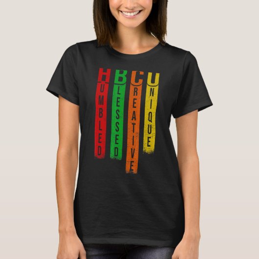 Hbcu腐植賛美クリエイティブブユニークラック Tシャツ (正面)