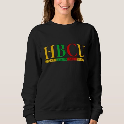Hbcu謙虚な賛美クリエイティブユニーク履歴Bl スウェットシャツ (正面)