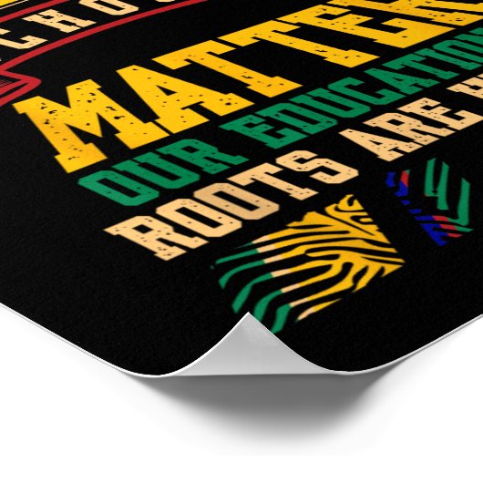 Hbcu黒人大学の学校の問題アフリカのアメリカ ポスター (角)