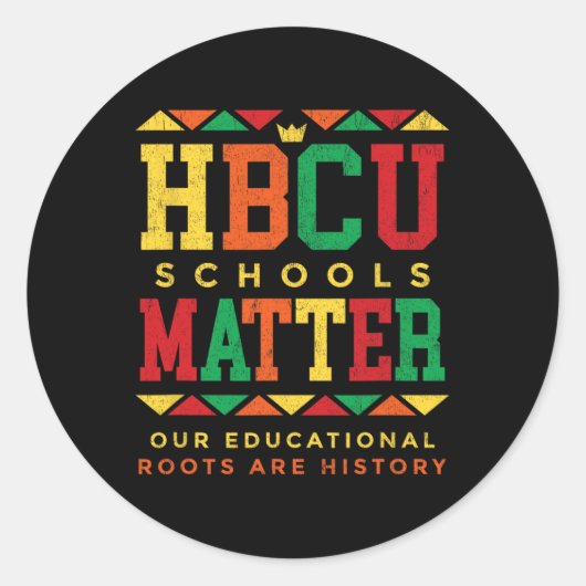 Hbcu黒人大学の学校の問題アフリカのアメリカ ラウンドシール (正面)