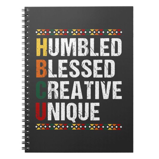 HBCU黒教育誇りを持った学生の歴史 ノートブック (正面)