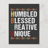 HBCU黒教育誇りを持った学生の歴史 ポストカード (正面)