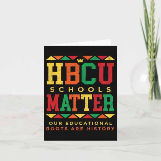 HBCU ブラックカレッジ スクール問題 アフリカ系アメリカ人 カード (正面)