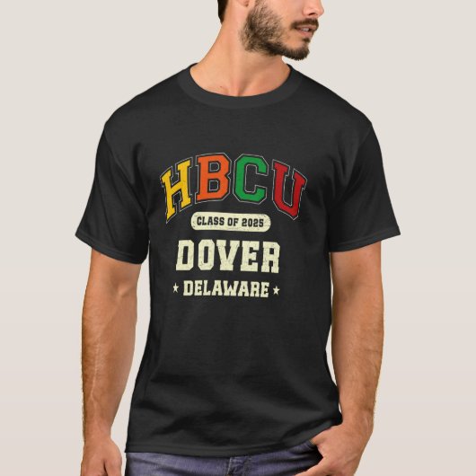 HBCU 2025年卒業 ドーバー デラウェア プライド Tシャツ (正面)
