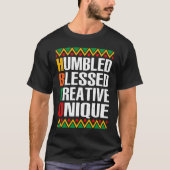 HBCU African Humbled Blessed Creative Unique Histo Tシャツ (正面)