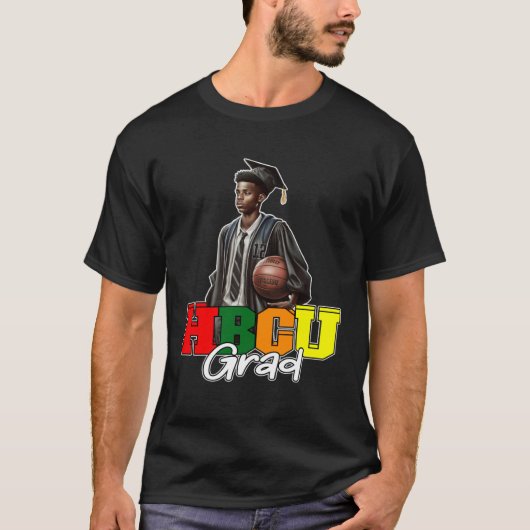 HBCU Basketball Grad Black college Alumni Apparel  Tシャツ (正面)