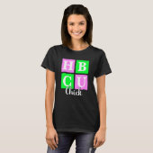 HBCU Chick Pink and Green Blocks Love Tシャツ (正面フル)