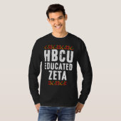HBCU Educated ZETA Historical Black College Alumni Tシャツ (正面フル)