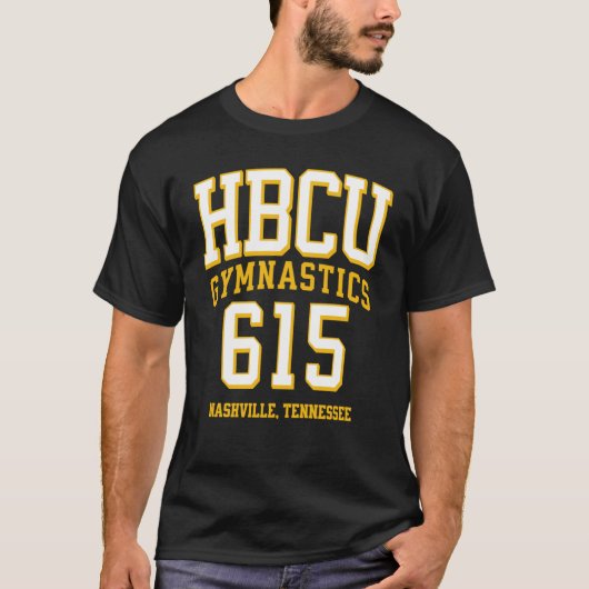 HBCU Gymnastics 615 Area Code Nashville TN Tシャツ (正面)