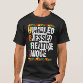 HBCU Humbled Blessed Creative Unique T-Shirt Histo Tシャツ (正面)