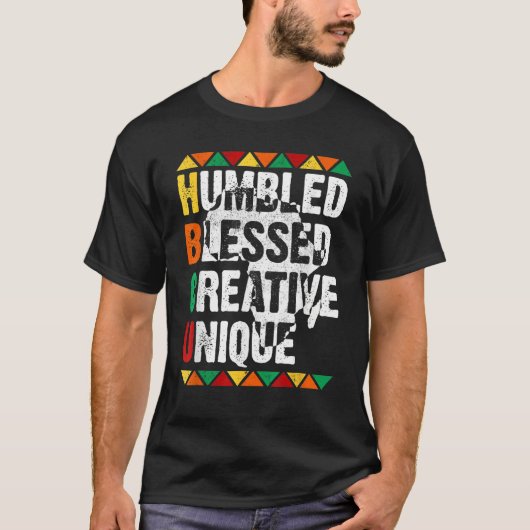 HBCU Humbled Blessed Creative Unique T-Shirt Histo Tシャツ (正面)