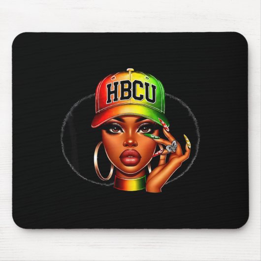 Hbcu Melanin Afro Black Women African Black Histor マウスパッド (正面)