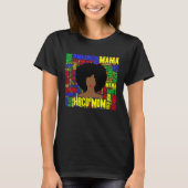 HBCU Mom Mama Afro Tシャツ (正面)