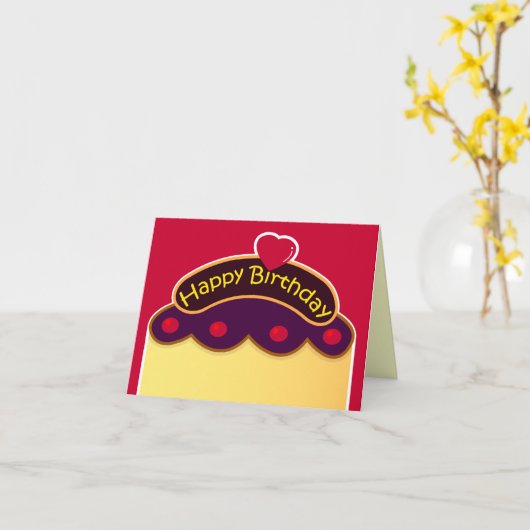 HBDカード カード (黄色い花)