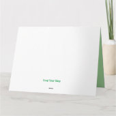 HBDフロッグリリーパッドケーキバルーン帽子デザイン カード (裏面)