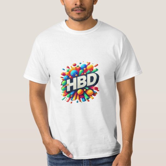 HBD短いが特別な方法 Tシャツ (正面)