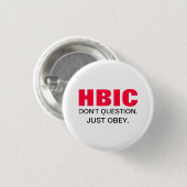 HBICヘッドB*の担当したピンクおよび黒いボタン 缶バッジ (正面&裏面)