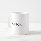 HBIC、TBQH コーヒーマグカップ (正面左)