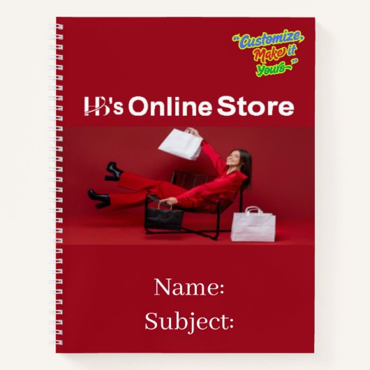 HB's Online Store Spiral Notebook Writing Supplies ノートブック (正面)