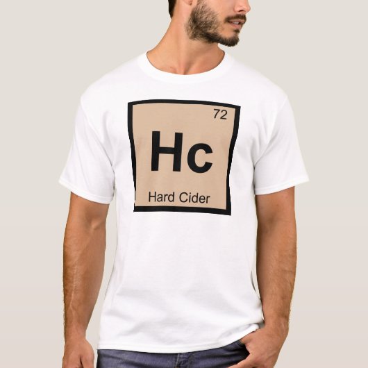 Hc -堅いりんご酒化学周期表の記号 tシャツ (正面)