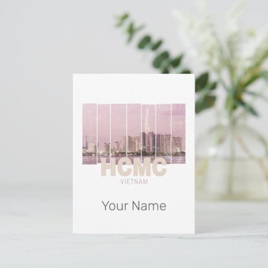HCMCサイゴン(ホーチミン市)スカイラインベトナム シーズンポストカード (スタンド正面)