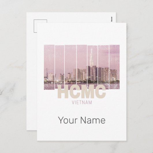 HCMCサイゴン(ホーチミン市)スカイラインベトナム シーズンポストカード (正面/裏面)