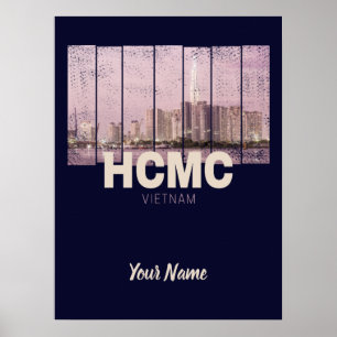 HCMCサイゴン(ホーチミン市)スカイラインベトナム ポスター